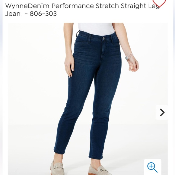 WynneDenim Performance Stretch Straight Leg Jean - Picture 2 of 6